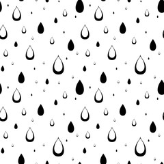 Raindrops background. Seamless pattern.Vector. 雨のパターン