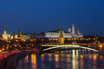 Fototapeta na wymiar Moscow Kremlin at night, Russia