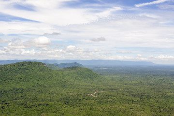 Naklejka premium The Mountain in Srisaket Province