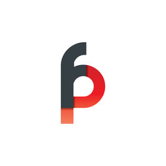 Initial Letter FP Rounded Lowercase Logo