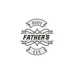 Father's Day badge design . Sticker, stamp, logo - handmade. With the use of typography elements, calligraphy and lettering