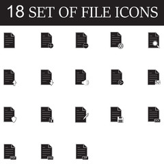 set of file vector icons