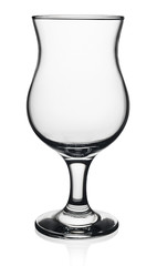 Empty cocktail glass isolated on white