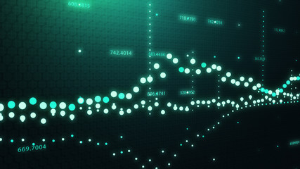 Futuristic heads up display green abstract interface