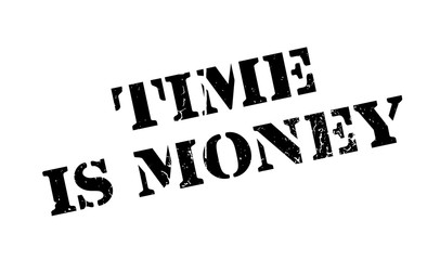 Time Is Money rubber stamp. Grunge design with dust scratches. Effects can be easily removed for a clean, crisp look. Color is easily changed.