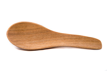 Wooden spoons on white backgrounds