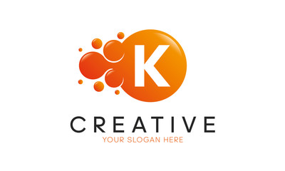 Dots Letter K Logo