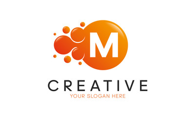 Dots Letter M Logo