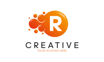 Dots Letter R Logo