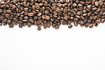 coffee beans on white background