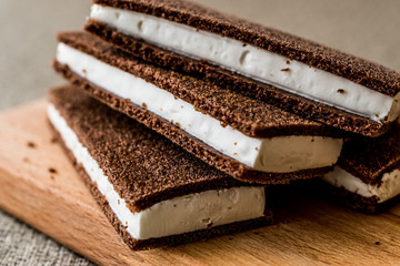 Milk Slice sandwich with cream.