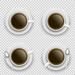 Set coffee Cup above
