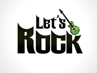 abstract artistic lets rock text