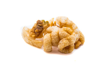 Fried pork skin,thai food