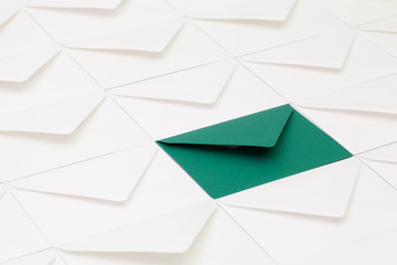 Different envelopes on the table
