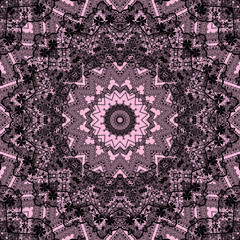 Seamless kaleidoscope pattern in retro