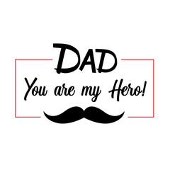 Father's Day. Modern hand lettering and calligraphy. Vector illustration on white background