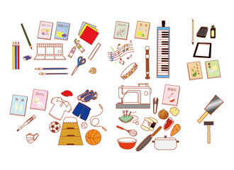 学校　図画工作　音楽　書写　保健　体育　家庭科　技術