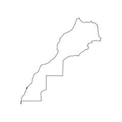 Morocco map silhouette