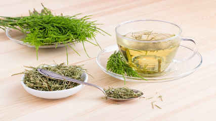 herb tea / Herbal tea made from field horsetail