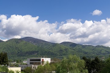 Clouds on mountains. Slovakia