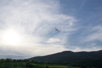 Fototapeta premium Aircraft model during sunset. Slovakia