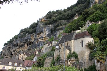 La Roque-Gageac,village classé sur la Dordogne,Périgord noir