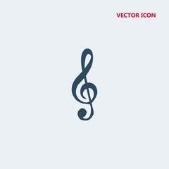 treble clef vector icon