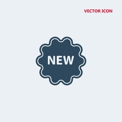 new commercial label vector icon