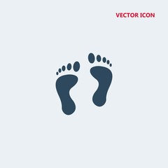Naklejka na ściany i meble footprint silhouette vector icon