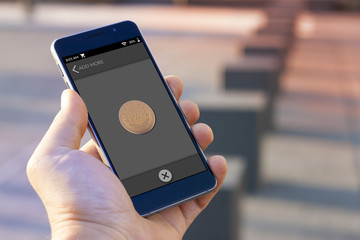 Smartphone online payment method concept