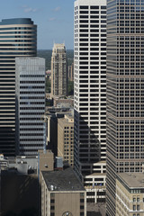 Modern office buildings at Downtown Minneapolis, Hennepin County, Minnesota, USA