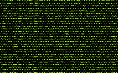 banner green dotted line of different sizes with transparency. black abstract background. halftone effect. vector illustration