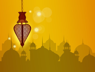 Islamic lamp in the mosque