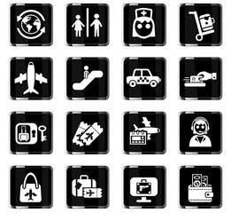 airport icon set