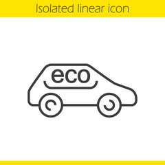 Eco car linear icon