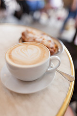 Latte with croissant