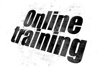 Learning concept: Online Training on Digital background