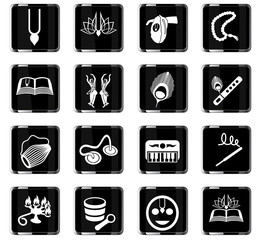 hare krishna icon set