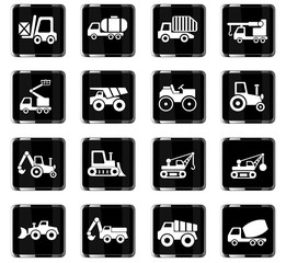 industrial transport icon set