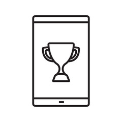 Smartphone sport app linear icon