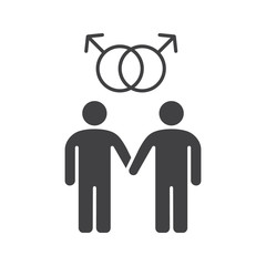 Gay couple glyph icon