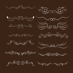 Vector set of vintage decorative elements4