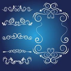 Vector set of vintage decorative elements2