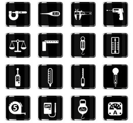 measuring tools icon set