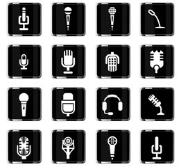 microphone icon set