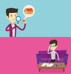 Two real estate banners with space for text.