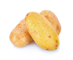 New potato isolated on white background close up