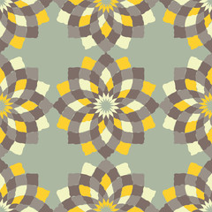 Ethnic boho seamless pattern. Retro motif. Sacred geometry.
