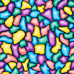 Seamless abstract pattern - multicolored rocks